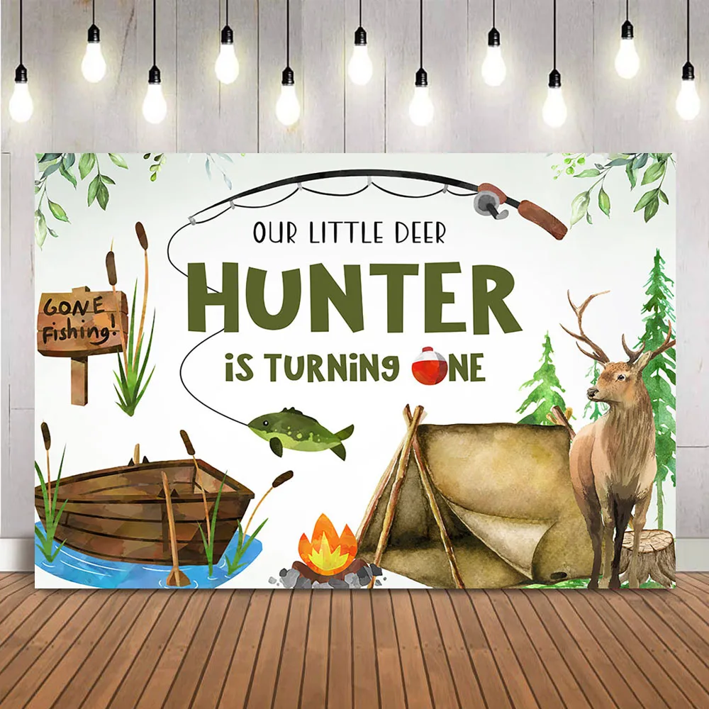 Outdoor Adventure Background - الصيد الصيد عيد ميلاد خلفية الغزلان