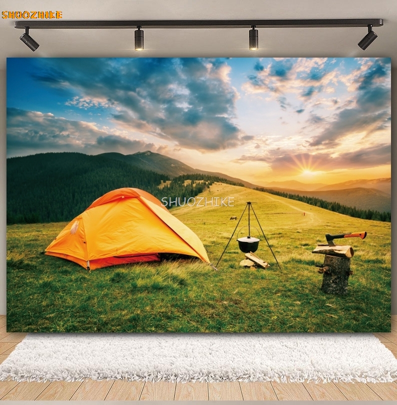 خلفية للتخييم في الغابات الخار - مراجعة Outdoor Adventure Background وسعره
