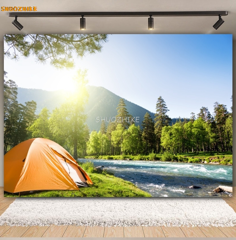 خلفية للتخييم في الغابات الخار - مراجعة Outdoor Adventure Background وسعره