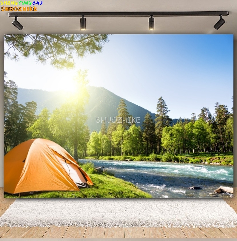 خلفية للتخييم في الغابات الخار - مراجعة Outdoor Adventure Background وسعره